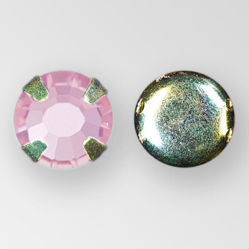 Light Amethyst color, Gold Plated ss30 Pointed Back Machine Cut Rosemontees Product