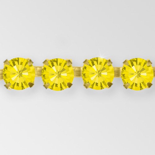 Rhinestone Chain, Machine Cut Citrine, Raw ss29 Product