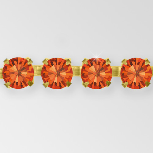 Rhinestone Chain, Machine Cut Hyacinth, Raw ss18 Product