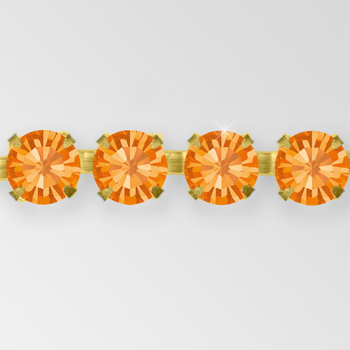 Rhinestone Chain, Machine Cut Maxima Sun, Raw ss29 Product