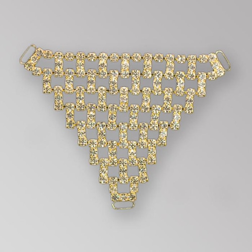 SS18 Crystal Gold, 4x3 inches Triangle Connector, ss18 Product