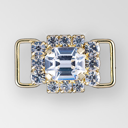 1 inch Rhinestone Connector in Crystal Gold, ss14.5, ss18, 12x10mm Octagon 1 inch Rhinestone Connector in Crystal Gold, ss14.5, ss18, 12x10mm Octagon Product