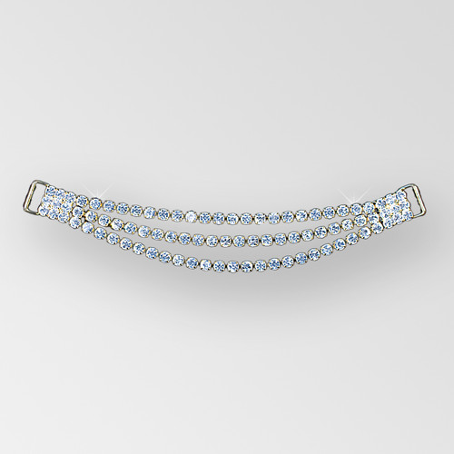 6.25 inch 3-row ss18 Crystal Gold Rhinestone Connector Product