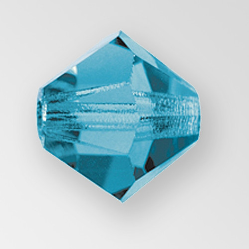 4mm MC Preciosa Bicone (Rondelle) Bead, Indicolite AB color Product