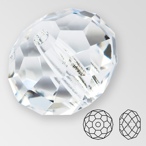 6mm Crystal AB Machine Cut Bellatrix Bead Product