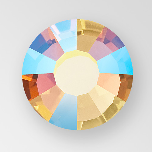 MC Hot Fix Chaton Rose in Lt. Colorado Topaz AB color, size ss16, foiled back, small pacage MC Hot Fix Chaton Rose in Lt. Colorado Topaz AB color, size ss16, foiled back, small pacage Product