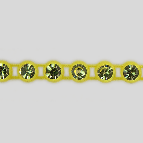1-row ss8 Jonquil, Yellow Setting, Machine Cut Rhinestone Plastic Banding 1-row ss8 Jonquil, Yellow Setting, Machine Cut Rhinestone Plastic Banding Product