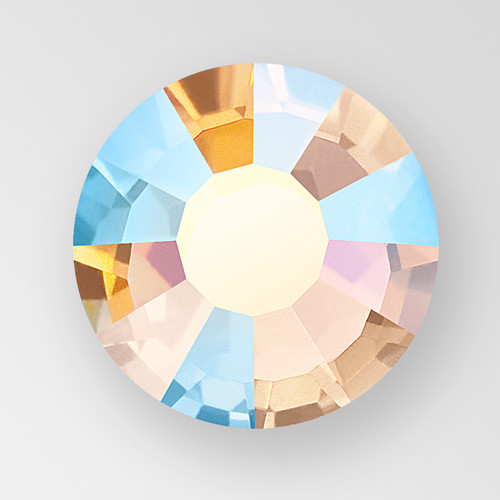 MC Hot Fix Chaton Rose in Gold Quartz AB color, size ss34, foiled back Product