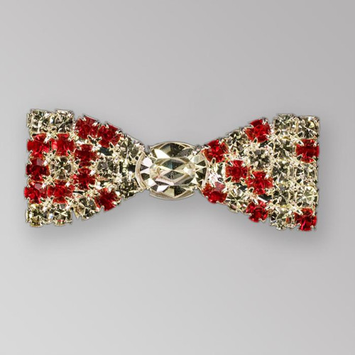 1.5 x 0.625 inches Crystal + Lt. Siam Silver Rhinestone Bow tie (50% off) 1.5 x 0.625 inches Crystal + Lt. Siam Silver Rhinestone Bow tie (50% off) Product