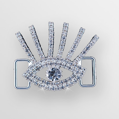 1.50 inch Rhinestone Eye Connector in Crystal Silver, ss6.5, ss34 Product