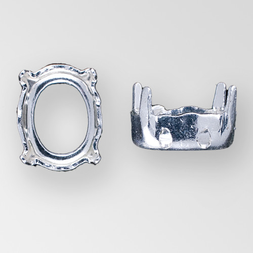 10x8mm  Oval Sew on Setting, Silver Product