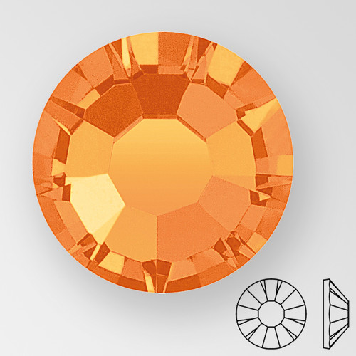 ss30 SUN - PRECIOSA MAXIMA Flat Back, 18 facets, foiled Product