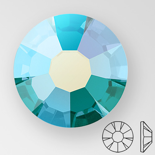 ss20 BLUE ZIRCON AB - PRECIOSA MAXIMA Flat Back, 15 facets, foiled Product