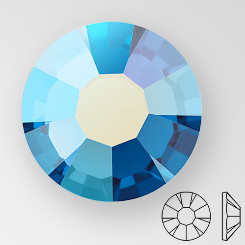 ss20 CAPRI BLUE AB - PRECIOSA MAXIMA Flat Back, 15 facets, foiled ss20 CAPRI BLUE AB - PRECIOSA MAXIMA Flat Back, 15 facets, foiled Product