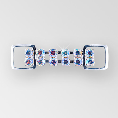 2 inch 2 row Crystal AB Silver Rhinestone Connector, ss18 2 inch 2 row Crystal AB Silver Rhinestone Connector, ss18 Product