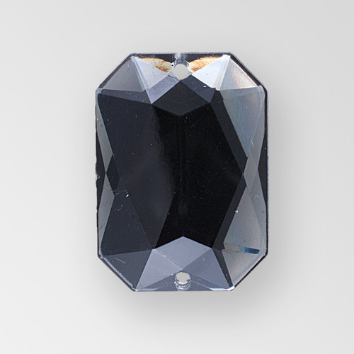 21x15mm Acrylic Octagon Sew-On Stone, Black Diamond color Product