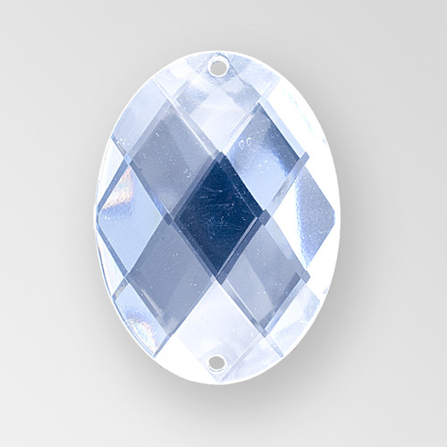 30x21mm Acrylic Oval Sew-On Stone, Crystal color Product