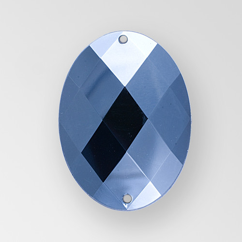 40x30mm Acrylic Oval Sew-On Stone, Hematite color Product