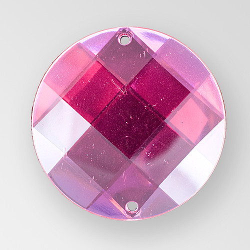 35mm Acrylic Round Sew-On Stone, Rose color Product