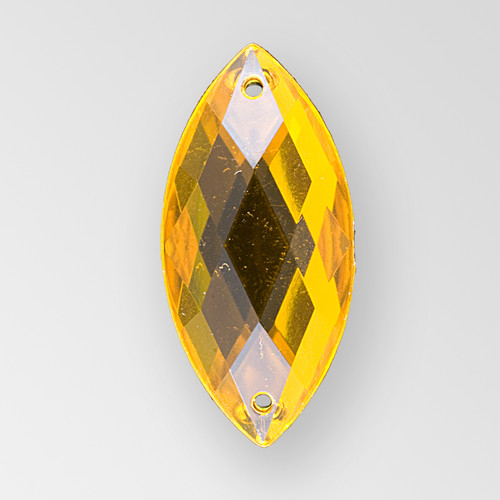 20x9mm Acrylic Navette Sew-On Stone, Topaz color Product