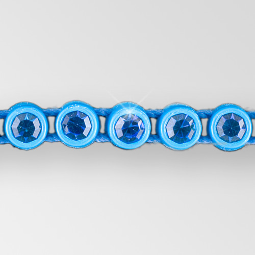1-row ss13, Bermude Blue, Aqua Setting, Machine Cut Rhinestone Plastic Banding 1-row ss13, Bermude Blue, Aqua Setting, Machine Cut Rhinestone Plastic Banding Product