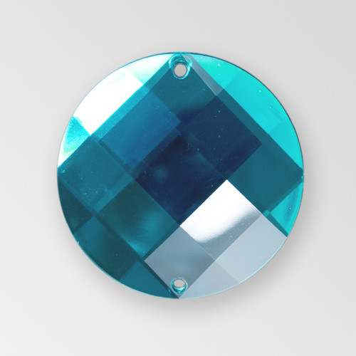 35mm Acrylic Round Sew-On Stone, Aqua Bohemica color Product