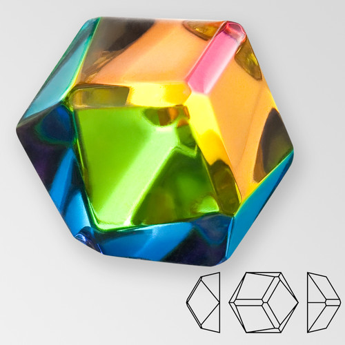 8x8mm MC Hexagon, Vitrail Medium, foiled Product