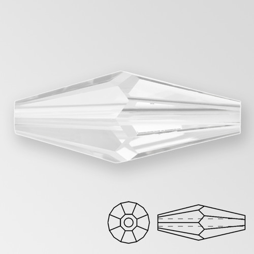 15x6mm Crystal Machine Cut Oat Bead Product