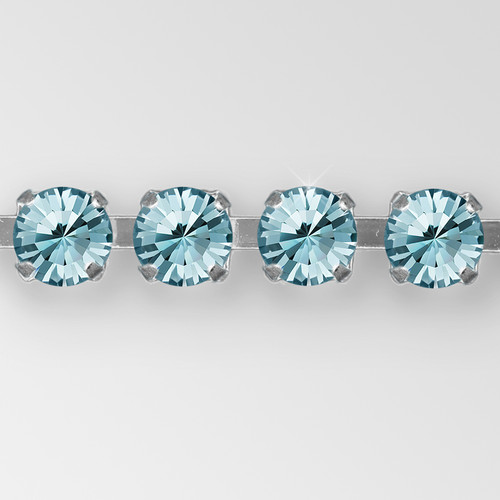 Rhinestone Chain, Machine Cut Maxima Smoked Sapphire, Silver ss12 Product