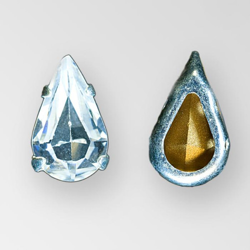 10x6mm Pear, Crystal Silver Pointed Back MC Rosemontee Product