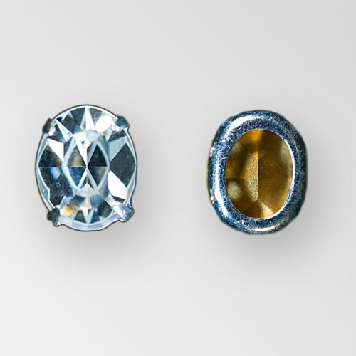 10x8mm Oval, Crystal Silver Pointed Back MC Rosemontee Product