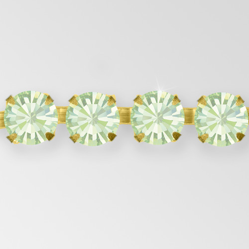 Rhinestone Chain, Machine Cut Chrysolite Raw ss16 Product