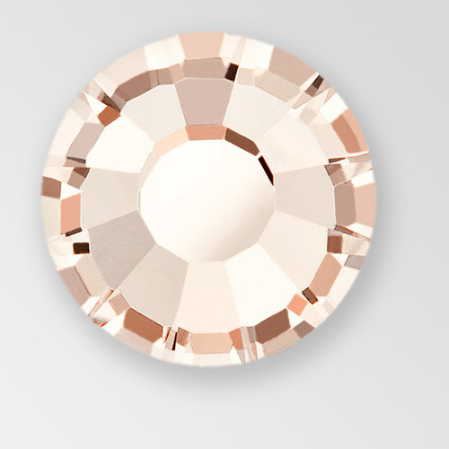 MC Hot Fix Chaton Rose in Light Gold Quartz color, size ss30, foiled back