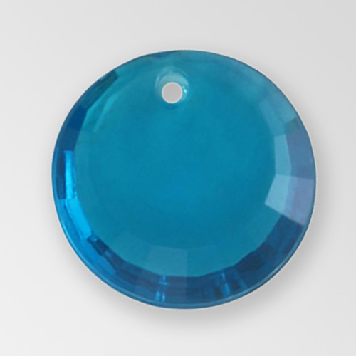 12mm Acrylic Round Pendant, Indicolite color Product
