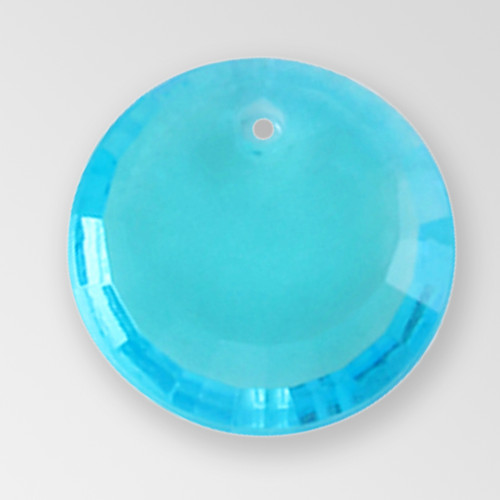 8mm Acrylic Round Pendant, Aquamarine color Product