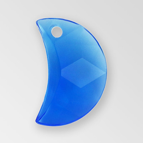 11mm Acrylic Half Moon Pendant, Sapphire color Product