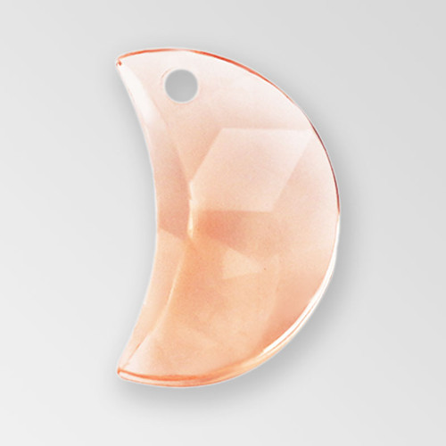 11mm Acrylic Half Moon Pendant, Vintage Rose color Product