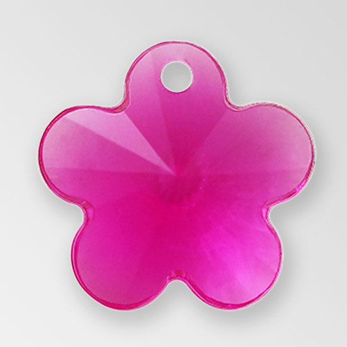 10mm Acrylic Flower Pendant, Fuchsia color Product