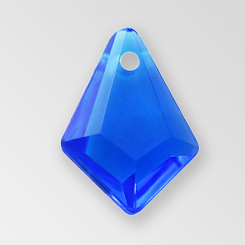 11mm Acrylic Briolette Pendant, Sapphire color Product