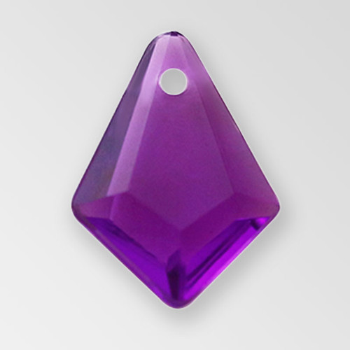 14mm Acrylic Briolette Pendant, Amethyst color Product
