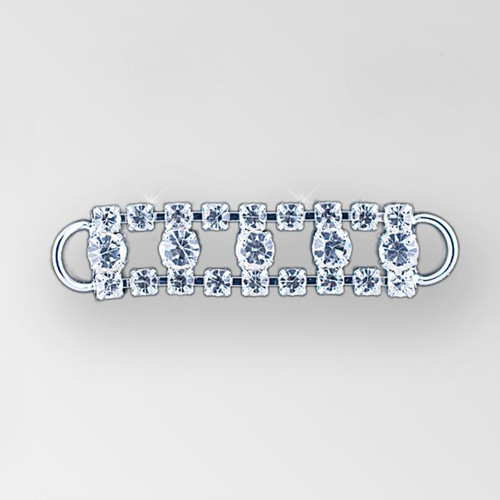 2 inch ss29/ss18 Crystal Silver Rhinestone Connector Product