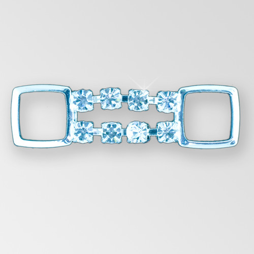 2 inch 2-row Crystal, Silver plated Connector, ss18 Product