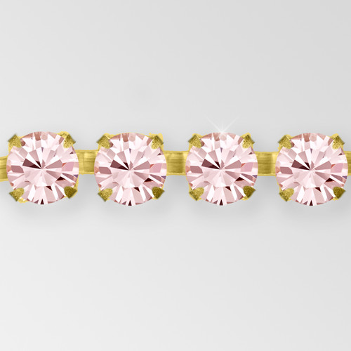 Rhinestone Chain, Machine Cut Vintage Rose, Raw ss29 Product