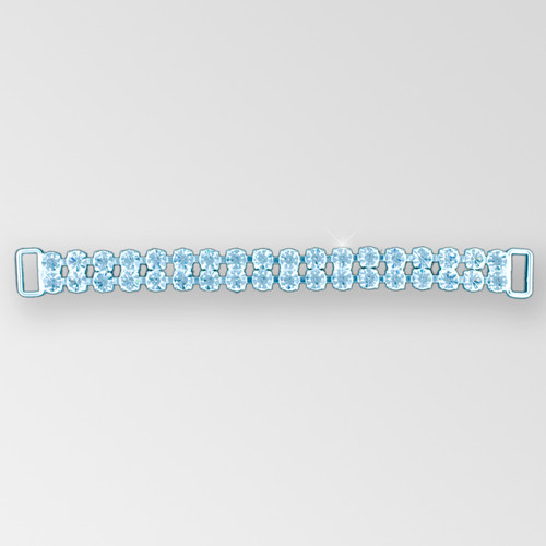 6.25 inch 2-row Crystal Silver Rhinestone Connector, ss29 Product