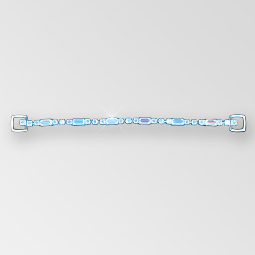 7.5 inch 1-row Crystal AB, Silver plated Connector, ss18, 10x5mm Baguette stones 7.5 inch 1-row Crystal AB, Silver plated Connector, ss18, 10x5mm Baguette stones Product