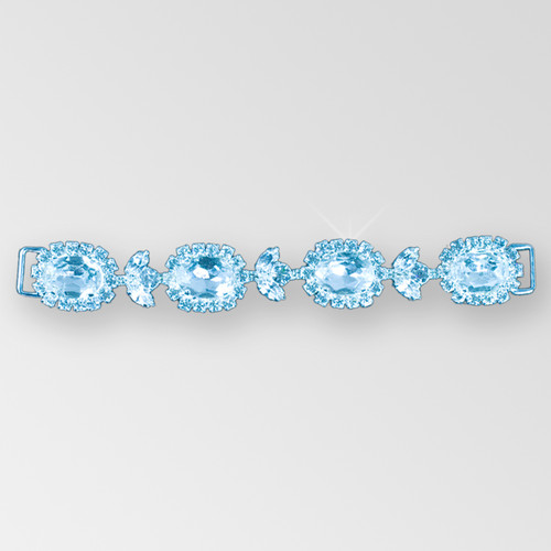 6 inch Crystal Silver Reinforced Rhinestone Connector on Mesh , 18x13mm Ovals, 10x5mm Navettes, ss16 6 inch Crystal Silver Reinforced Rhinestone Connector on Mesh , 18x13mm Ovals, 10x5mm Navettes, ss16 Product