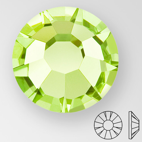 ss30 LIMECICLE - PRECIOSA MAXIMA Flat Back, 18 facets, foiled back Product