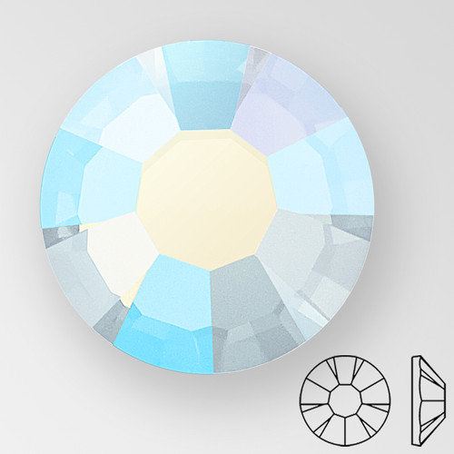 ss16 WHITE OPAL AB - PRECIOSA MAXIMA Flat Back, 15 facets, foiled ss16 WHITE OPAL AB - PRECIOSA MAXIMA Flat Back, 15 facets, foiled Product