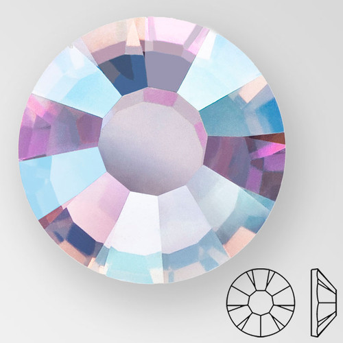 ss20 PALE LILAC AB - PRECIOSA MAXIMA Flat Back, 15 facets, foiled back Product