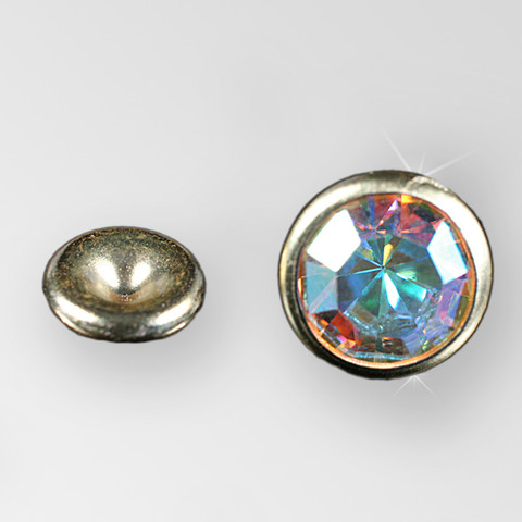 Gem Rivet ss34 Rivet in Crystal AB Gold - BEAD & TRIM